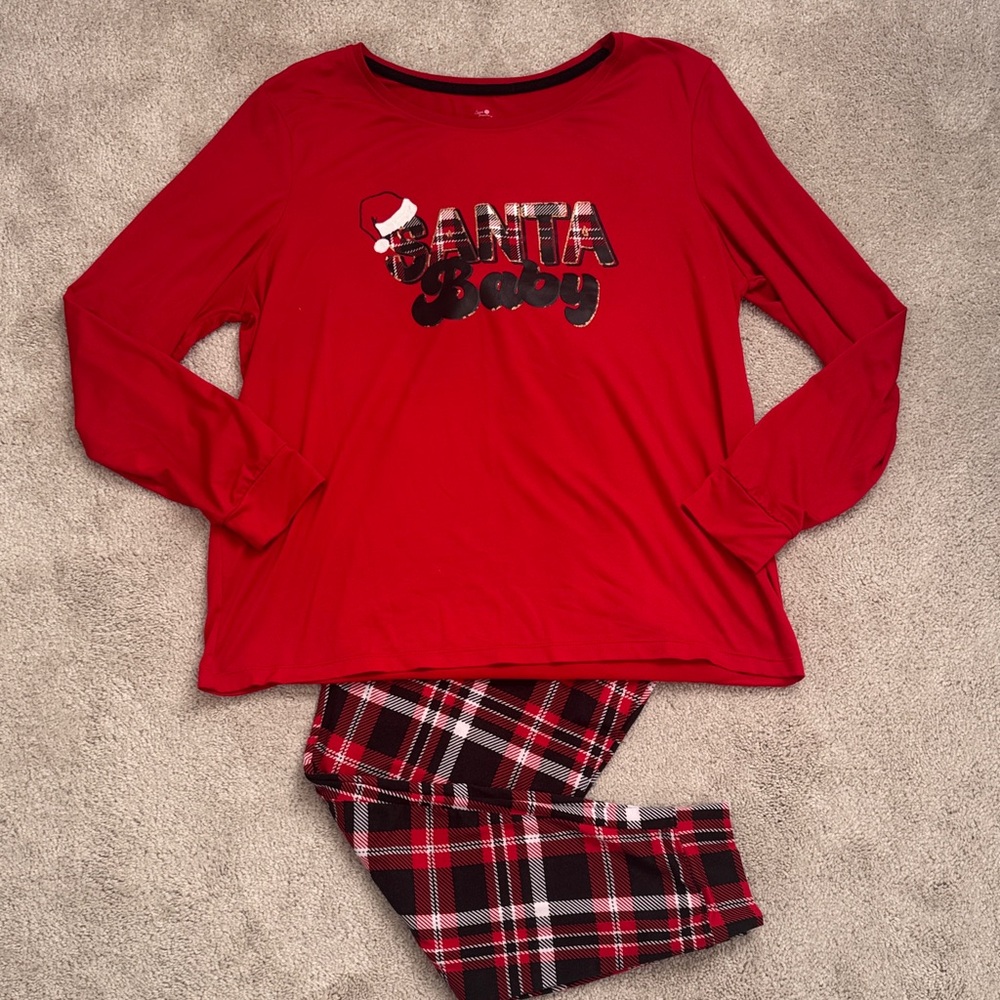 Secret Treasures Festive Red Pajama Set